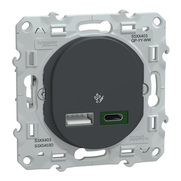 CHARGEUR USBA 7,5W+C 45W ANTH